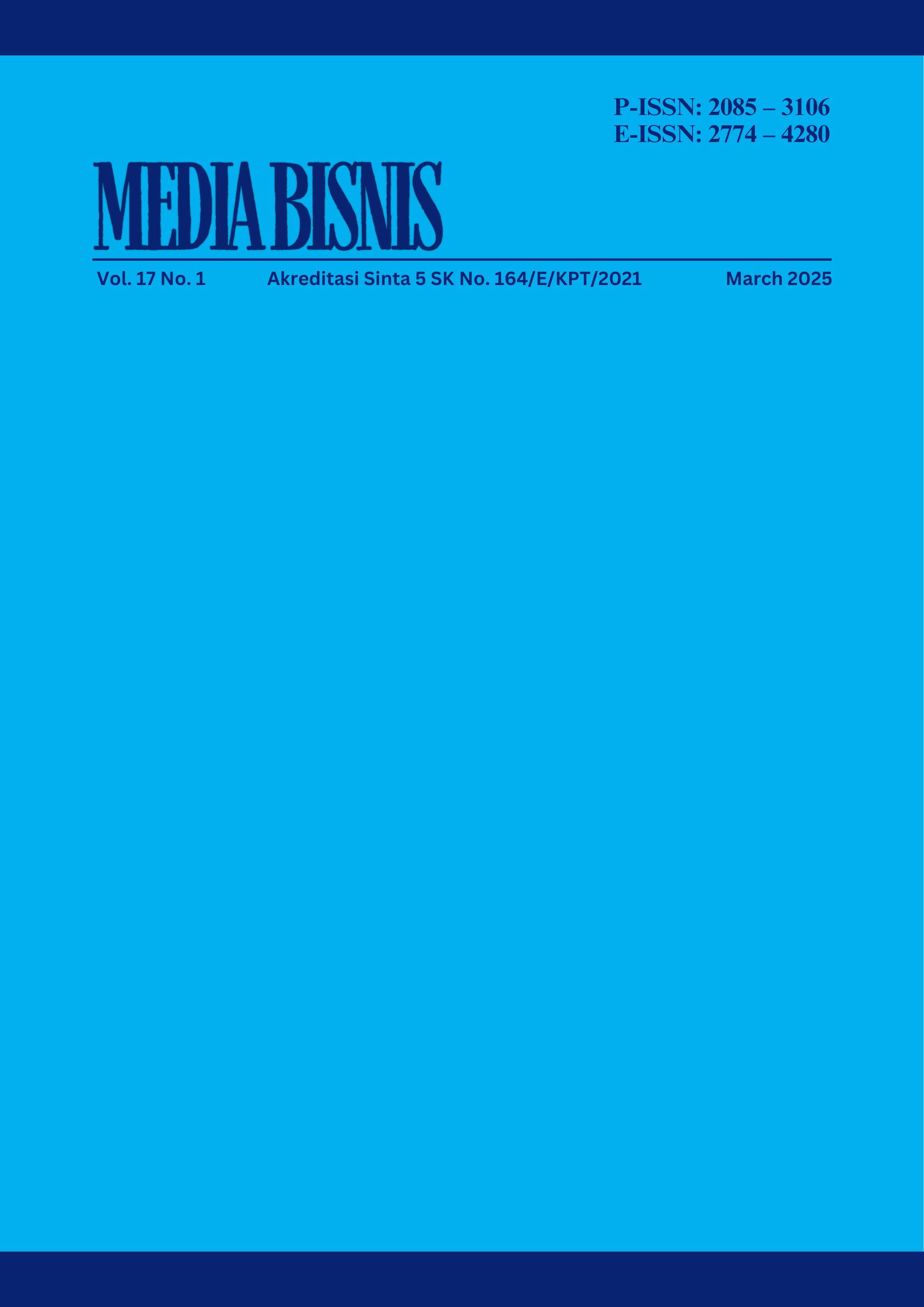 View Vol. 17 No. 1 (2025): Media Bisnis